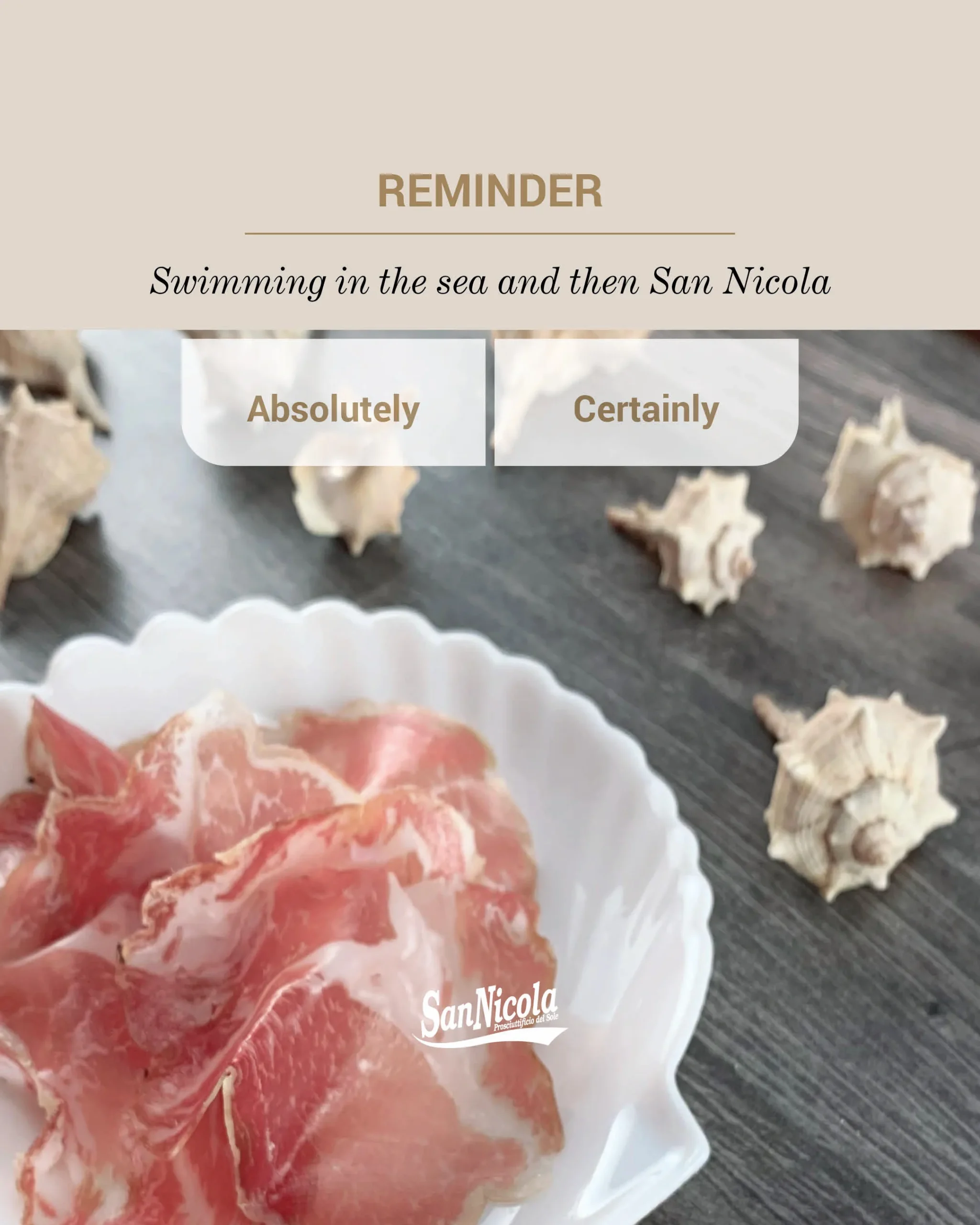 San Nicola Reminder, Swmimming in the sea and then San Nicola.