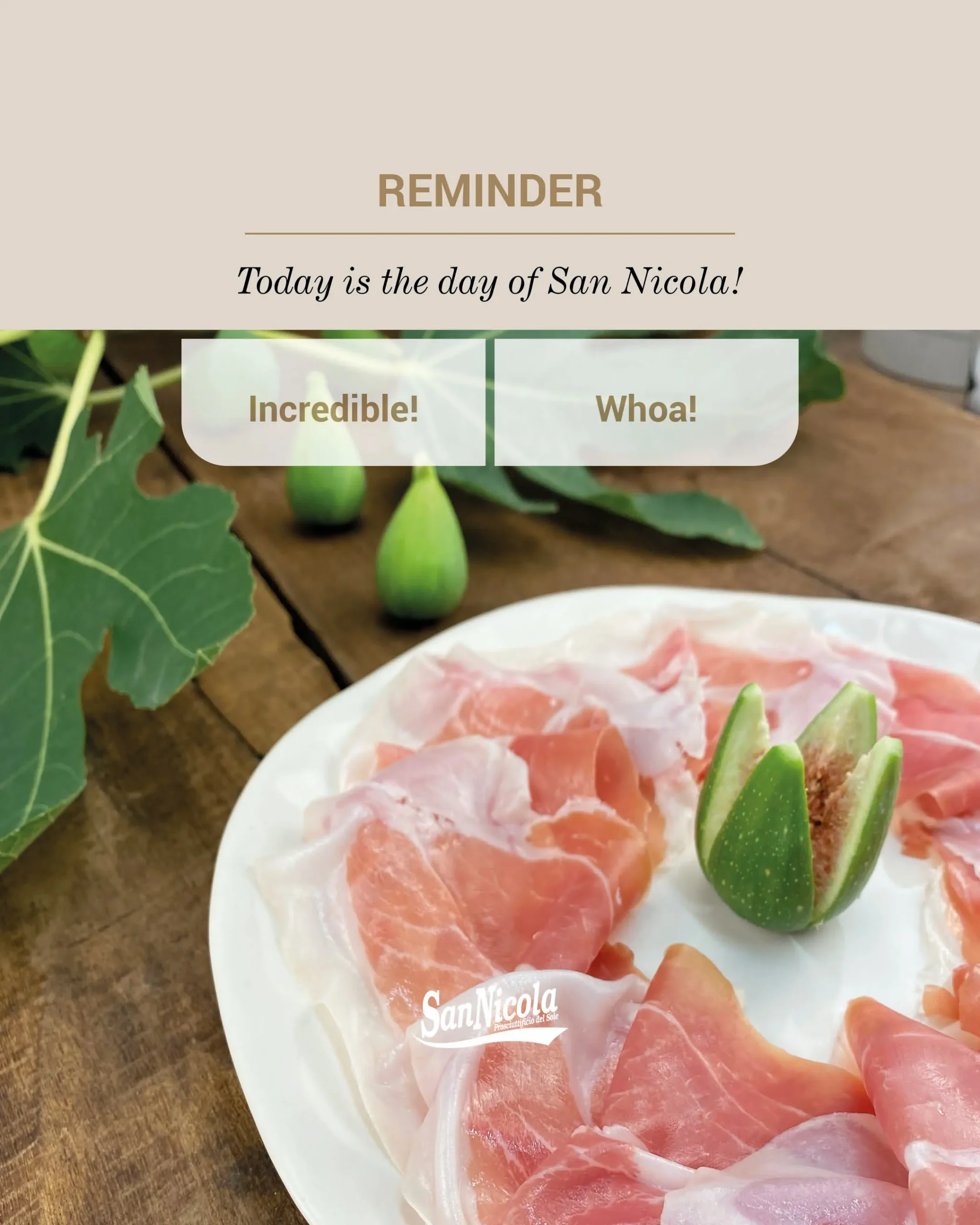 San Nicola Reminder, Today is the day of San Nicola.